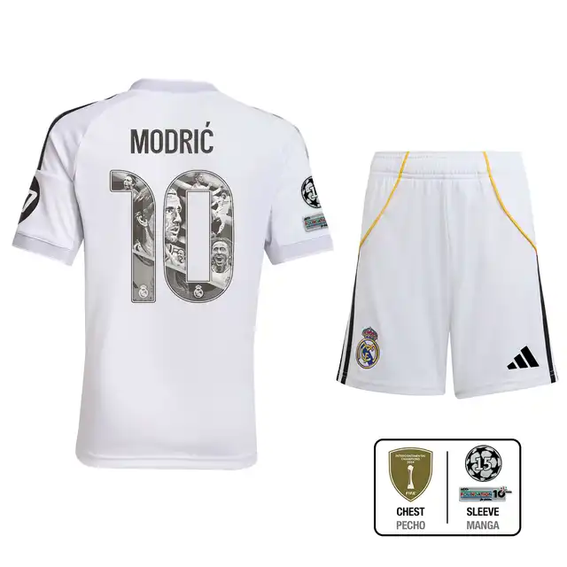 Real Madrid youth home jersey set 2526 white – champions league  intercontinental Kits - Authentic Fan Merchandise