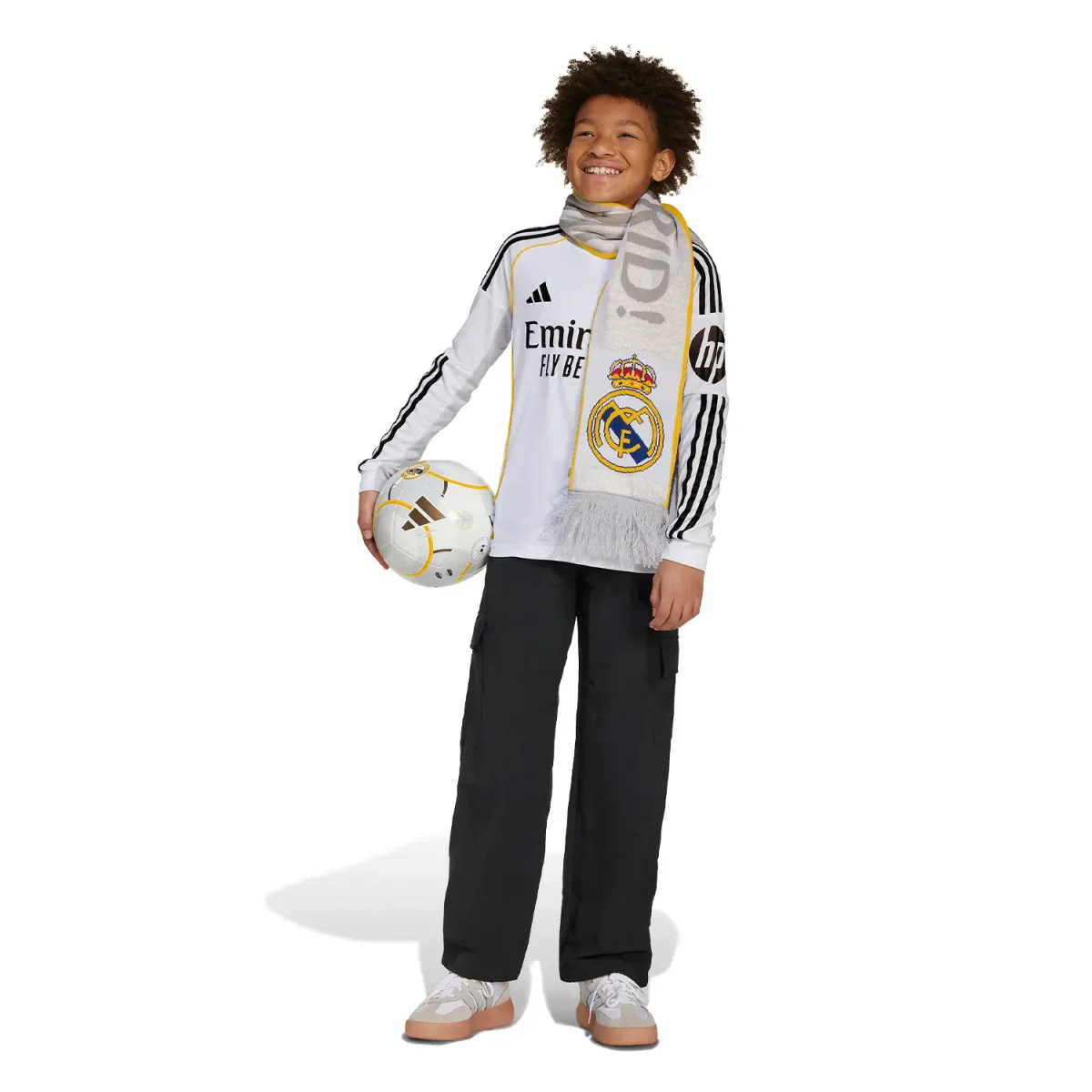 Real Madrid youth home long sleeve jersey 2526 white – brahim – 21 – champions league  intercontinental Kits - Authentic Fan Merchandise