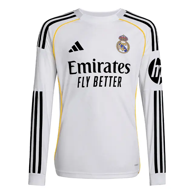 Real Madrid youth home long sleeve jersey 2526 white – fran garcía – 20 Kits - Authentic Fan Merchandise
