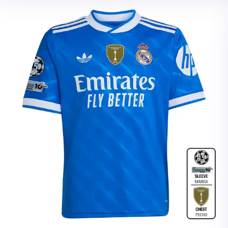 Real Madrid youth third jersey 2526 blue – champions league  intercontinental Kits - Authentic Fan Merchandise