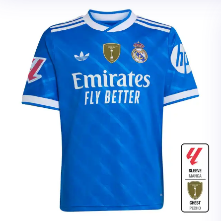 Real Madrid youth third jersey 2526 blue – la liga  intercontinental Kits - Authentic Fan Merchandise