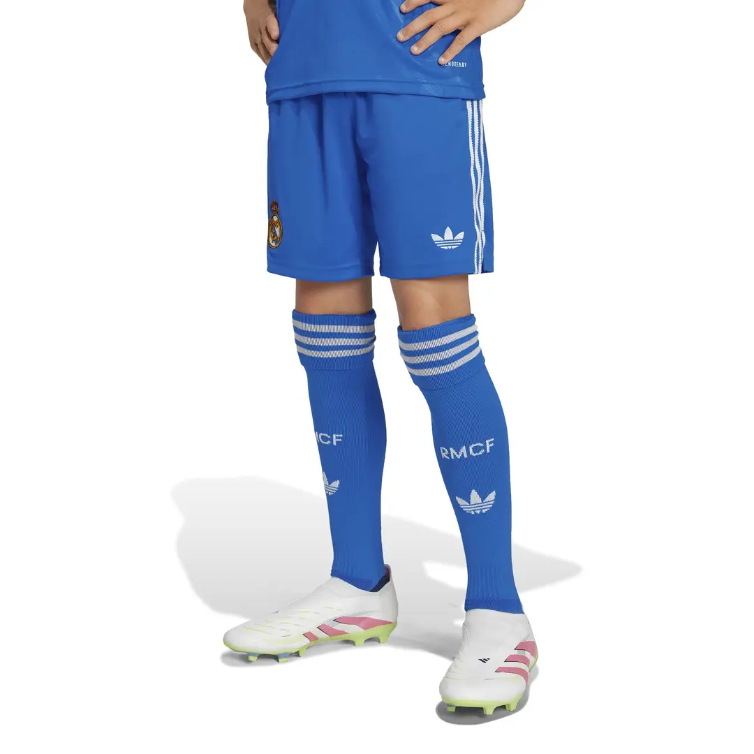 Real Madrid youth third jersey shorts 2526 blue Kits - Authentic Fan Merchandise
