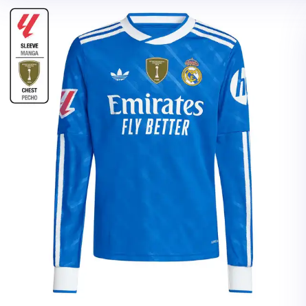 Real Madrid youth third long sleeve jersey 2526 blue – la liga  intercontinental Kits - Authentic Fan Merchandise