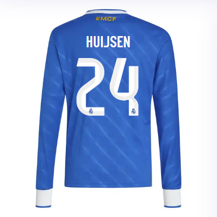 Real Madrid youth third long sleeve jersey jersey 2526 blue – huijsen – 24 Kits - Authentic Fan Merchandise